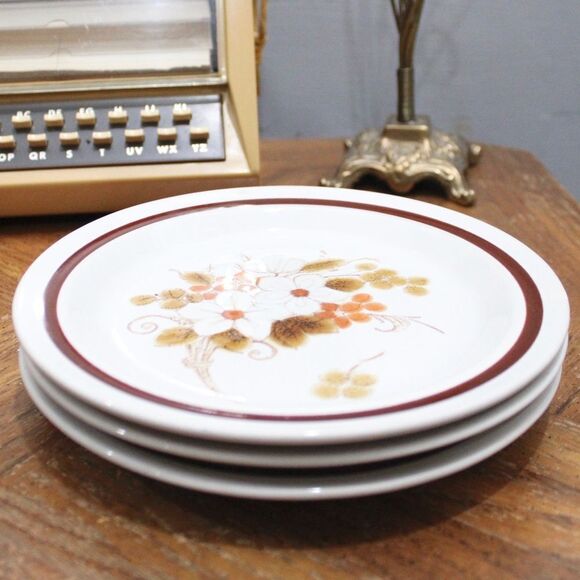 Four Seasons AUTUMN BOUQUET Flower Stoneware DINNER PLATES - 3 PCS​​ - Picture 5 of 11